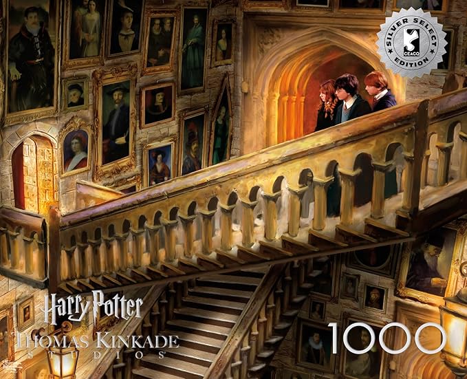 Ceaco - 1000 Piece Thomas Kinkade Harry Potter Grand Staircase Puzzle for Adults, Silver Select - Quality 1000 Pieces Jigsaw Puzzle