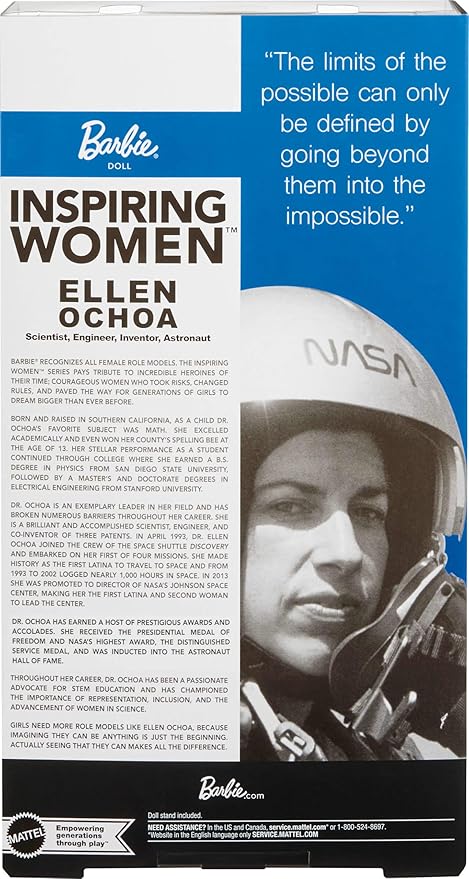 Barbie Signature Inspiring Women Fashion Doll, Ellen Ochoa Collectible in Astronaut Space Suit with Accessories Including Helmet