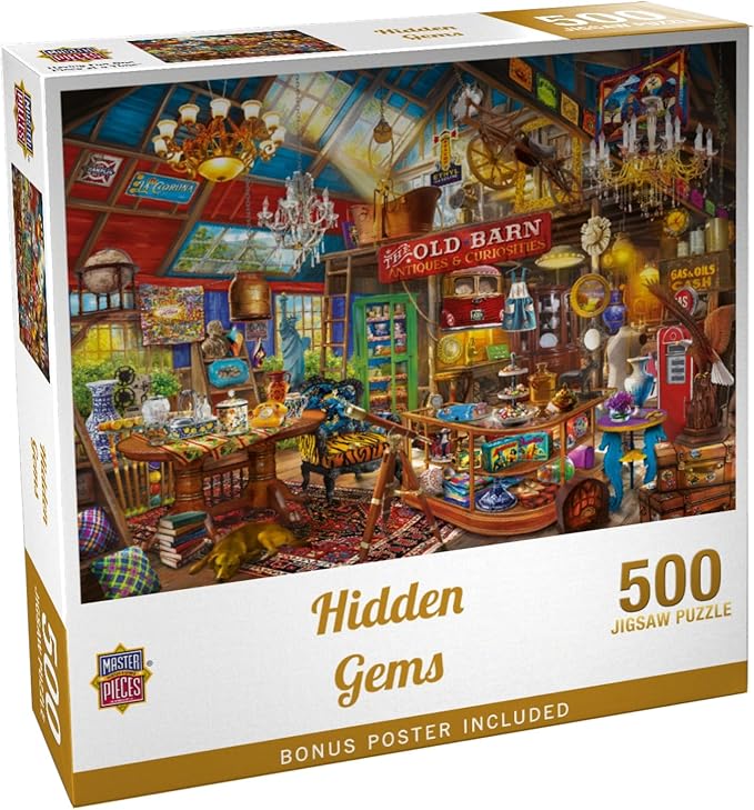 Masterpieces Hidden Gems Jigsaw Puzzle - 500 Pieces for Adults - Ages 15 and Up