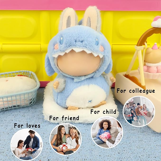 Clothes for 17cm Accessories Suit Cute Clothes for Doll Dress up Animal Style Outfits (NO Doll)(Shark)