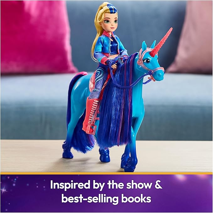 Unicorn Academy, Power of Friendship River with Translucent Saddle & Bridle, 11”, Dolls & Unicorn Toys for Girls Ages 4 and up