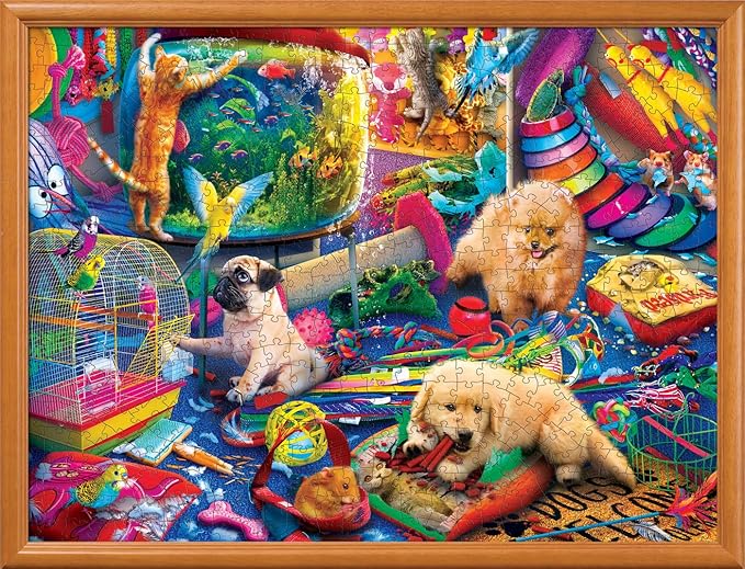 MasterPieces 550 Piece Jigsaw Puzzle for Adults, Family, Or Youth - Pet's Play Room - 18"x24"