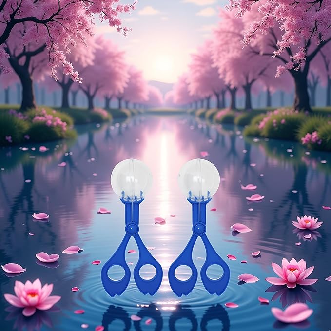 2 Pcs Blue Fine Motor Skill Tool, Scoopers for Teen Nature Exploration ObservationHand-Eye Coordination Plastic Scissor Clamp Small Butterfly Clip, for Sports and Outdoor Play