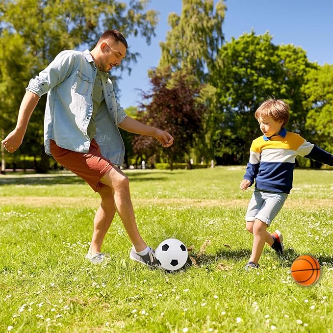 Toddler & Little Kids Small Basketball, 5" Mini Basketball w/Pump, Small Inflatable Balls for Boys and Toddler, Indoor Outdoor Basketball Set, Safe PVC Basketball for Kids Age 3-8