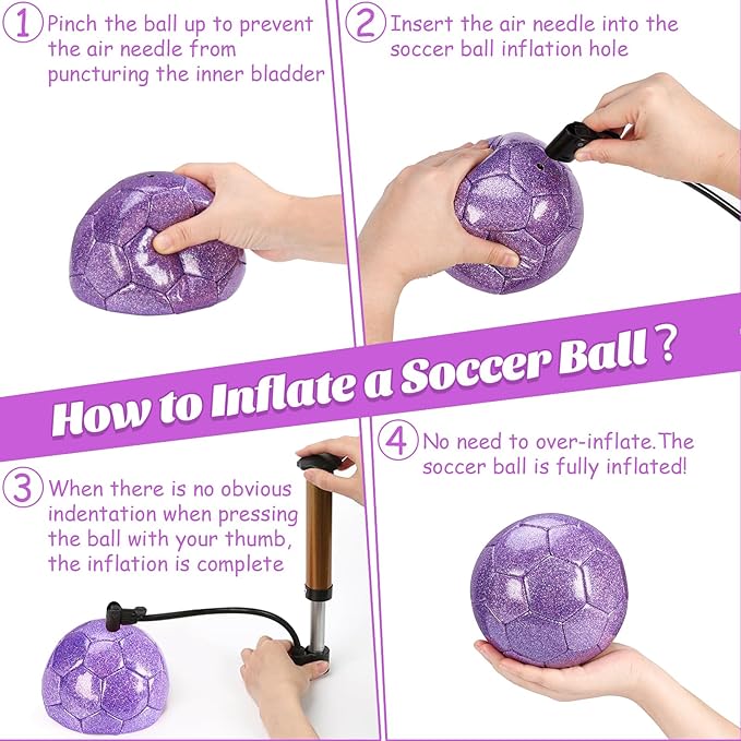 DLUGOPIS Sparkling Pink Toddler Soccer Ball - Mini, Age 3-8, Indoor/Outdoor, Small Size for Boys & Girls (Sparkling Pink, 1)