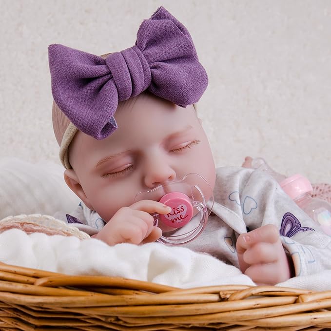Milidool Reborn Baby Dolls, 20Inch Cute Soft Vinyl Realistic Newborn Baby Doll Poseable Lifelike Real Life Baby Dolls with Accessories for 3+ Year Old Girls Gifts, Pretend Play, Collection