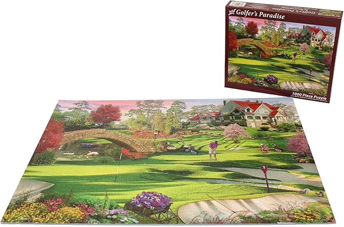 Vermont Christmas Company Golfer's Paradise Jigsaw Puzzle 1000 Piece