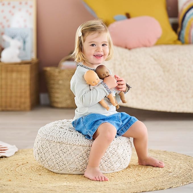 Corolle Mini Calin Bunnies Baby Doll - Small 8" Soft Body with Blue Eyes, Vanilla Scented, Baby Dolls for 2 Year Old Girls - Washable Doll