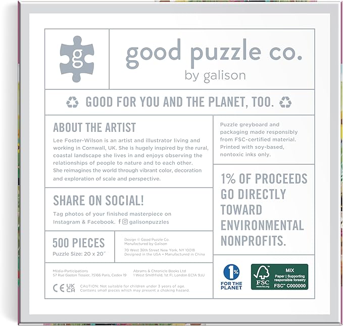 Good Puzzle Co Basket Blooms – 500 Piece Jigsaw Puzzle Featuring Beautiful Artwork of Flower Basket Arrangement for Spring
