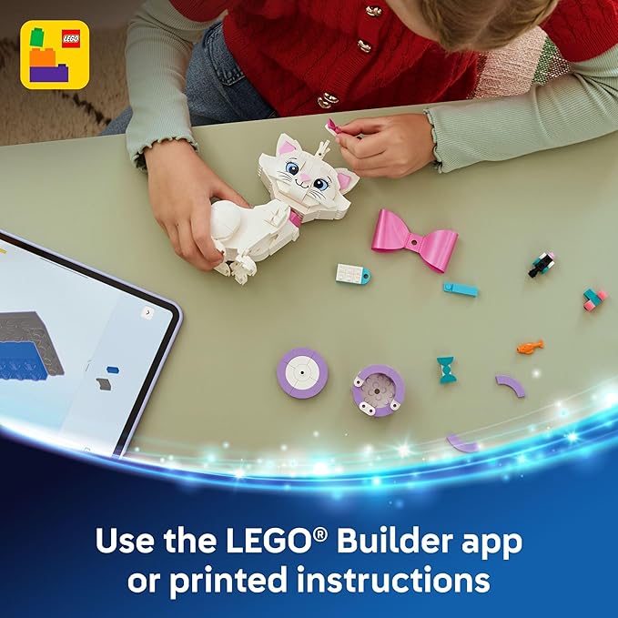 LEGO Disney The Aristocats Adorable Marie Toy Building Set - Bedroom or Desk Decor for Girls & Boys, Ages 7+ - Disney Gifts for Birthdays - 43286