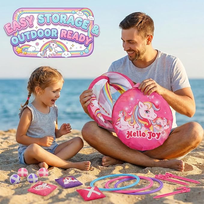 Bean Bag Toss Game for Kids - Cornhole Board Outdoor Toys for Toddlers -Party Activities Carnival Outside Yard Backyard Beach Lawn Games Toy for Kid Boys Girls Age 3 4 5 6 7 8 Year Old Birthday Gifts