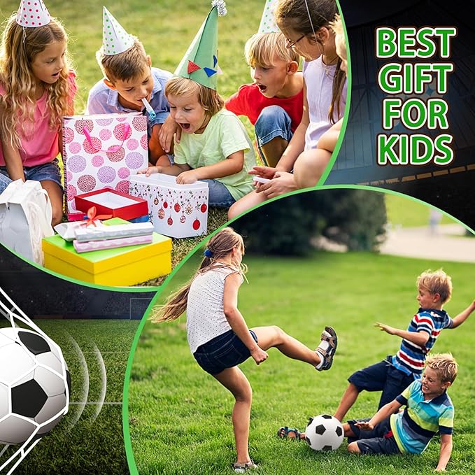 5 PCS 6 Inch Mini Soccer Ball Set with Pump, PVC Soft Toddler Soccer, Indoor Outdoor Sports Toys for Kids, Pool Beach Lawn Games, Classic Black White Training Balls, Birthday Gift for Boys Girls