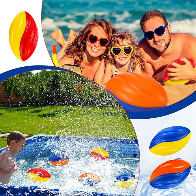 Lewtemi 8 Pcs Mini Footballs for Kids Spiral Soft Foam Footballs Bulk Kids Mini Toy Sports Birthday for Indoor and Outdoor Play Party Favors(Bright Colors)