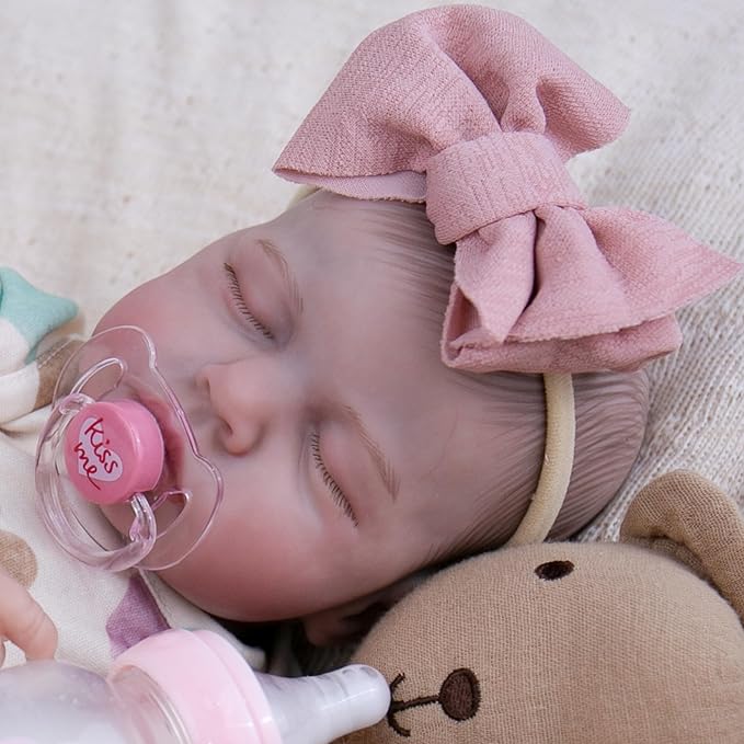 Milidool Realistic Reborn Baby Dolls - 20 Inch Cute Soft Vinyl Newborn Baby Doll Poseable Real Life Baby Dolls with Complete Accessories Toy for 3+ Years Old Girls Gifts, Pretend Play, Collection