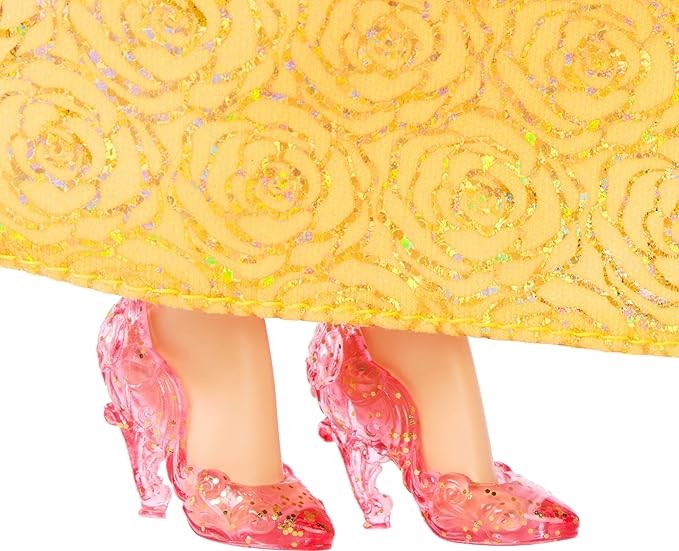Mattel Disney Princess Belle Doll in Sparkling Fashion with Removable Skirt, Tiara and Shoes, Posable & Collectible, Inspired by Beauty & the Beast