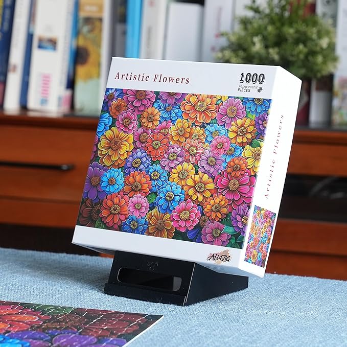 ALL4JIG Jigsaw Puzzle Box Stand for Jigsaw Puzzles – Sturdy & Stable Reference Image Holder, Hands-Free Viewing, Non-Slip Base, Ergonomic Tilt, Must-Have Puzzle Accessory Gift