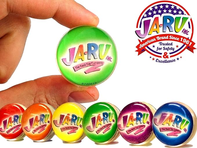 JA-RU High Bounce Pinky Ball (12 Pinky Balls) 2.5 Inch Bouncy Balls for Kids | for Indoor & Outdoor Sports | Hand & Foot Massage Ball | Bulk Party Favors & Classroom Prizes. 976-12p