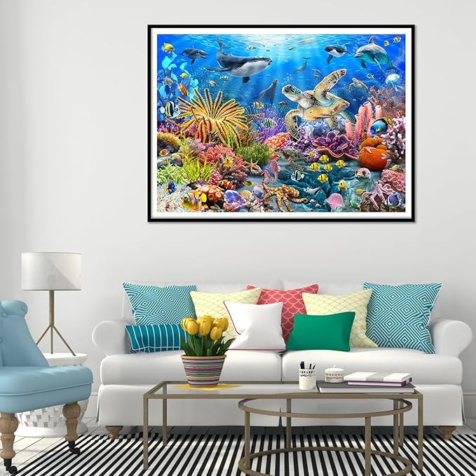 500 Piece Puzzles for Adults, Underwater World Jigsaw Puzzles 500 Pieces Ocean Scene Challenging Puzzle