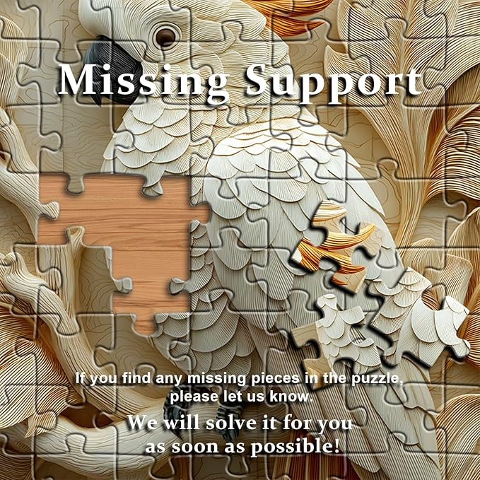 PICKFORU Parrot Puzzles for Adults 1000 Pieces, Bird Puzzle Nature Animal Carving Art, Impossible Challenge Hard Jigsaw Puzzle