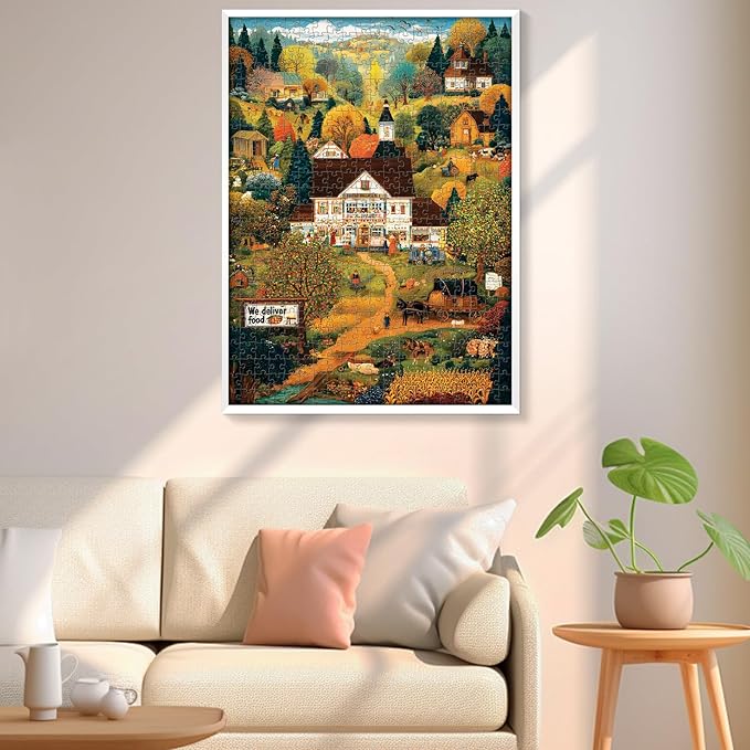 500 Pieces Puzzle for Adults, Warmth Mountain Jigsaw Puzzle for Adults, Harvest Farm Puzzle for Adult Seniors, Age 12+, Challenging Game Home Decor Holiday Party Gift Toy 20.5×15 in