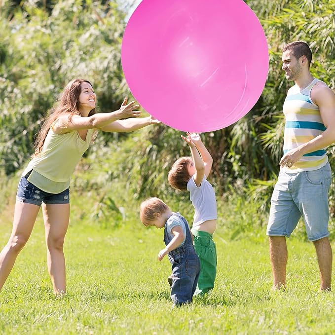 47'' Giant Bubble Ball 2 Pcs Inflatable Water Balloons Large Beach Ball Pool Beach Toys Soft Rubber Ball for Outdoor Indoor Party