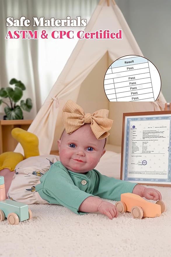 BABESIDE Reborn Baby Dolls, 20Inch Cute Soft Vinyl Realistic-Newborn Baby Doll Poseable Real Life Lifelike Baby Dolls w/Doll Accessories for 3+ Year Old Girls