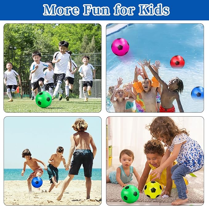 12 Pack Mini Soccer Balls for Kids, 4'' Inflatable Mini Balls for Indoor Outdoor Games, Small Soccer Ball for Pool Beach Garden Sports Game Party Supplies