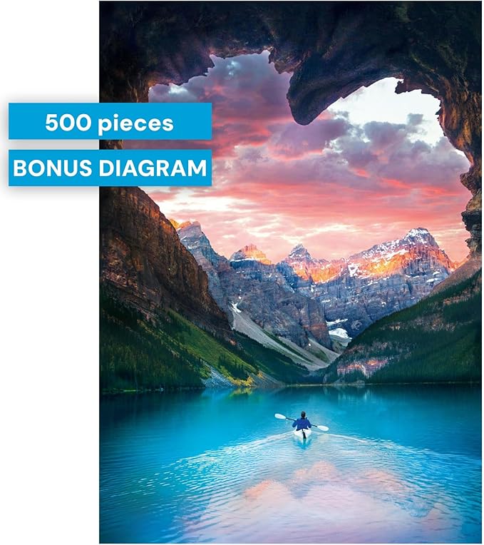 Buffalo Games - Follow Your Heart - 500 Piece Puzzle for Adults - Romantic Scenic Jigsaw with Poster - High Quality Precision Cut Pieces