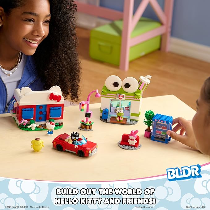 BLDR Hello Kitty and Friends Badtz-Maru’s Convertible Building Set 0111 with Badtz-Maru and Pompompurin Minifigures - for Kids and Sanrio Fans Ages 8+