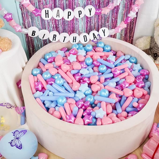 STARBOLO Ball Pit Balls for Baby and Toddler, 200pcs Phthalate Free BPA Free Crush Proof Plastic Mixed Colors Pit Balls Play Toys for Kids Ball Pit, Pool,Play Tent,Party