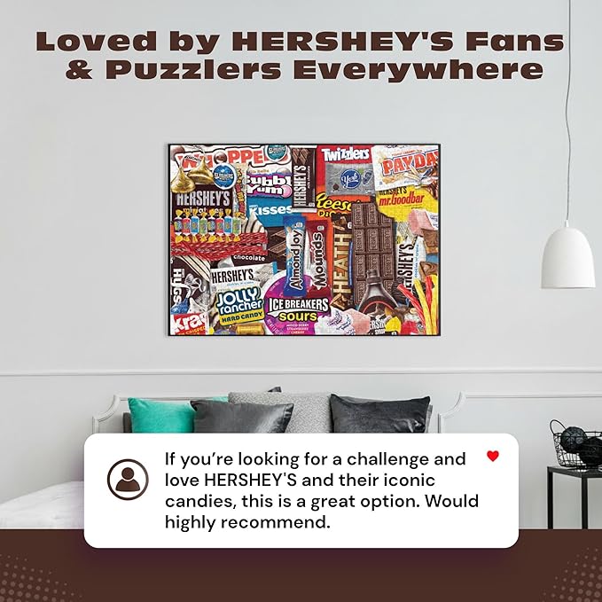 Buffalo Games - Hershey's Sweet Collage 1000 Piece Jigsaw Puzzle for Adults Colorful Candy Image Made in USA