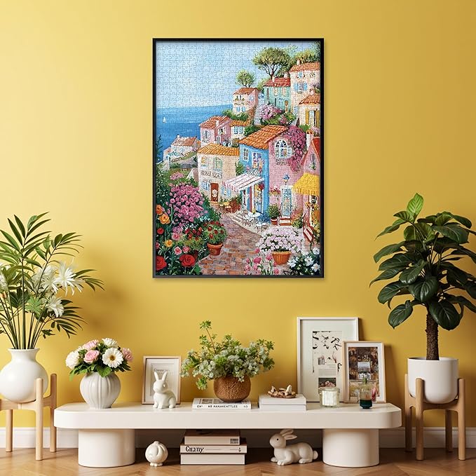 1000 Piece Puzzle for Adults, Challenging Coastal Charm Jigsaw Puzzles, Premium Matte Finish, 27.56 x 19.68 Inches, Perfect for Game Nights