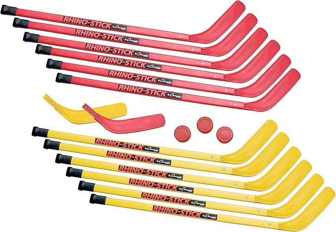 Champion Sports Rhino Stick Hockey Set – Durable ABS Sticks, Non-Marring Blades, Multiple Sizes – Complete Sets