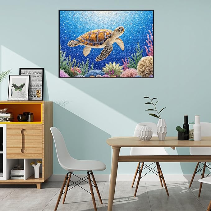 Jigsaw Puzzles 1000 Pieces for Adults, 1000 Piece Sea Turtle Jigsaw Puzzle for Adults, Challenging Ocean World Marine Art Puzzle, Unique Gift for Puzzle Lovers
