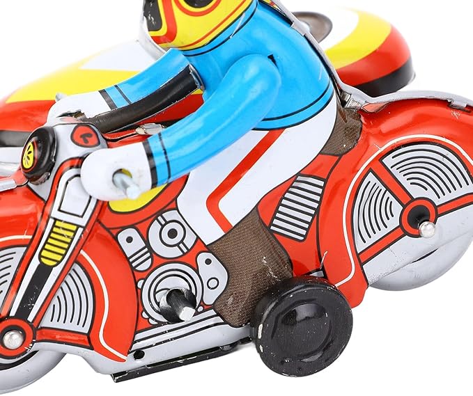 ANGGREK Retro Wind Up Toy, Motorcycle Toy Easy for Christmas