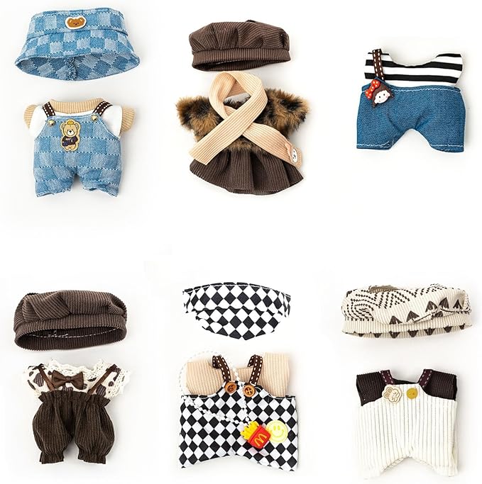 Clothes for Lububu 17cm Dolls(NO Doll) Outfit with Accessories Suit Cute Stylish Dress Up Set Easter Gifts