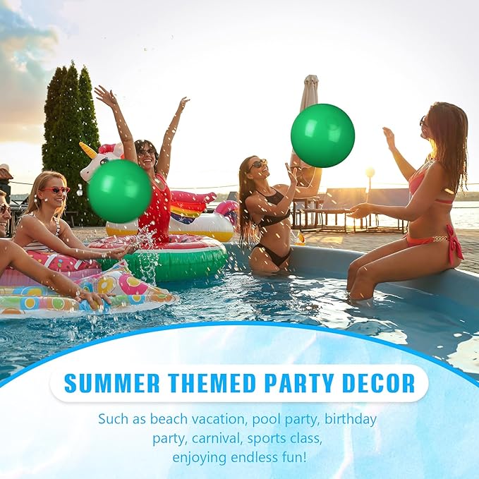 2 Pcs 12 Inch Solid Beach Balls Inflatable Beach Balls Bulk Large Blow up Pool Game Toys for for Summer Beach