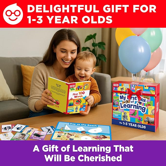Doctor Jupiter My First Box of Learning | Toys for Toddlers Ages 1-2-3 | Toddler Learning & Educational Activities for 1+ Year Old Boys & Girls | Gift Ideas for Birthdays