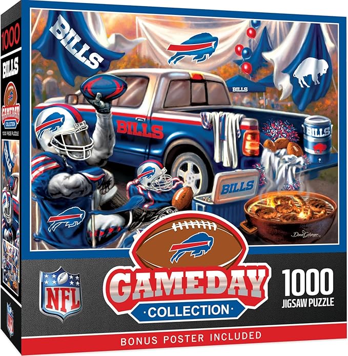 Masterpieces 1000 Piece Jigsaw Puzzle for Adults - NFL Buffalo Bills Gameday - 19.25"x26.75"