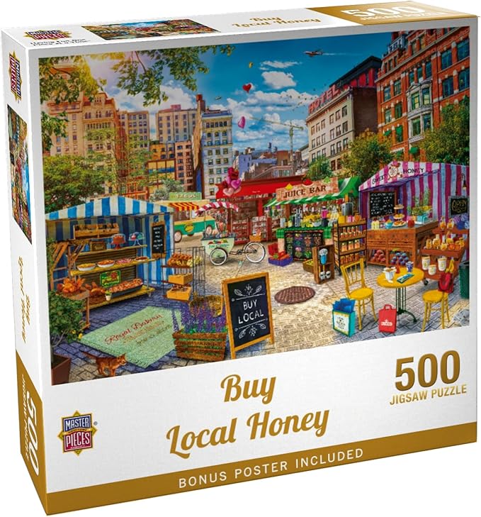 Masterpieces Buy Local Honey Jigsaw Puzzle - 500 Pieces for Adults