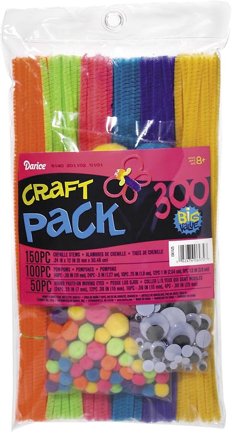Darice EDU1525 300-Pack Craft Supplies, Assorted