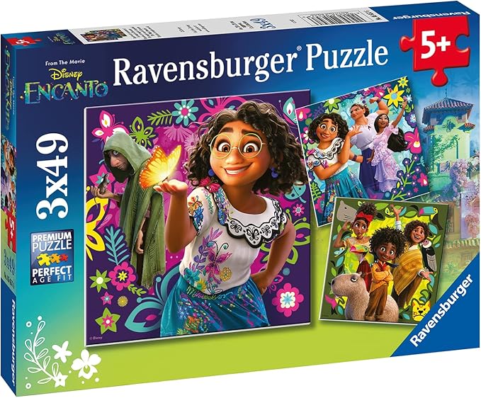 Ravensburger Disney Encanto 3x49 Piece Jigsaw Puzzle Set for Kids - 05657 - Every Piece is Unique, Pieces Fit Together Perfectly