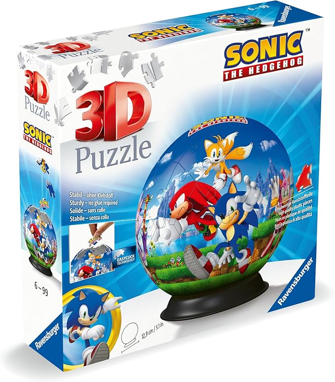 Ravensburger Sonic The Hedgehog 3D Jigsaw Puzzle Ball for Adults and Kids - 11592 - Great Gift for Any Birthday, Holiday, or Special Occasion