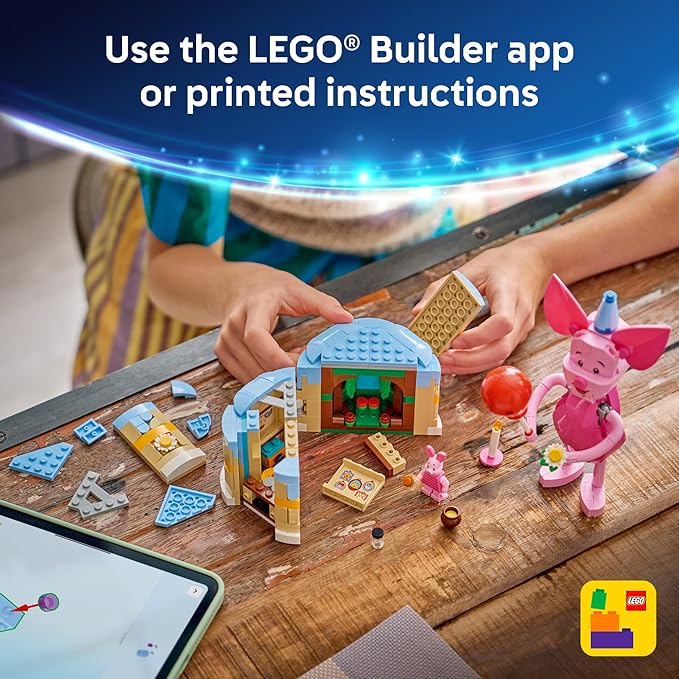 LEGO Disney Piglet's Birthday Fun Building Toy - Winnie The Pooh Toy for Girls & Boys, Ages 9+ - Gift for Birthdays - Kids Room Decor - 43305