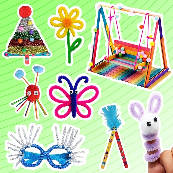 ANTDECOUS Arts and Crafts Supplies Kit for Kids - 2030+PCS Craft Supplies & Materials for Kids Creative Art Birthday Holiday Gift Craft Kits for Girls Boys 3+ 4 5 6 7 8 9 Year Old