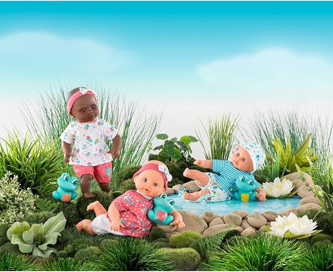 Corolle Mon Premier Poupon Bath Baby Alyzee/Soft Body Bath Doll with Bath Animal/Sleeping Eyes/Vanilla Fragrance/Removable Dresses / 30 cm/Suitable for Children from 18 Months