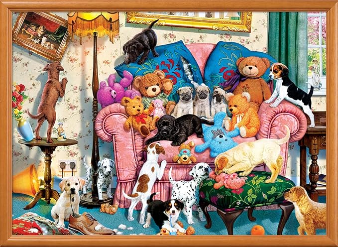MasterPieces 1000 Piece Jigsaw Puzzle for Adults, Family, or Youth - Loose in The House - 26.75"x19.25" - Cartoon Pattern, Team Colors, Made of Recycled Material