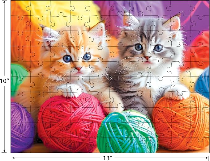 RoseArt - Kodak Premium - Fuzzy Yarn Balls - 100 Piece Jigsaw Puzzle for Adults