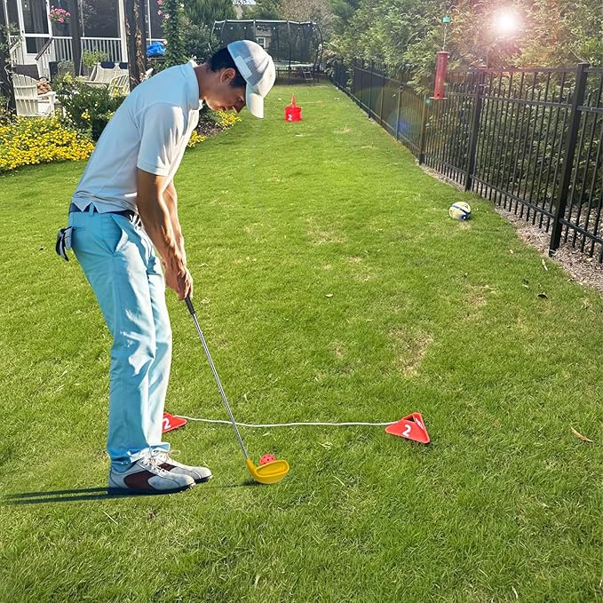 Golf Club with Oversize Head, Right-Handed Plastic Chipping Clubs for Outdoor Backyard Game Training Practice, Golf Accessories Gifts for Men