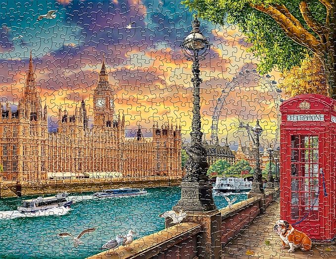 Springbok London Calling 500 Piece Jigsaw Puzzle for Adults - Travel Puzzle - Unique Cut Pieces - Made in USA